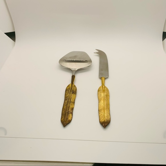 NWOT Gold Plated Cheese Knife Set - Picture 2 of 5